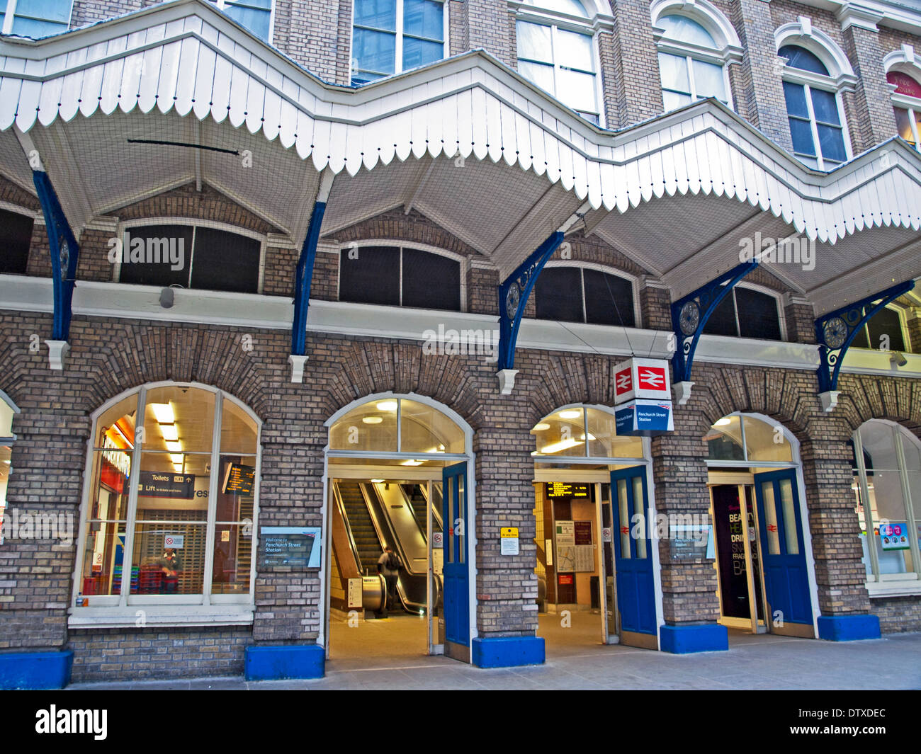 Fenchurch Street Station, City of London, Londra, Inghilterra, Regno Unito Foto Stock