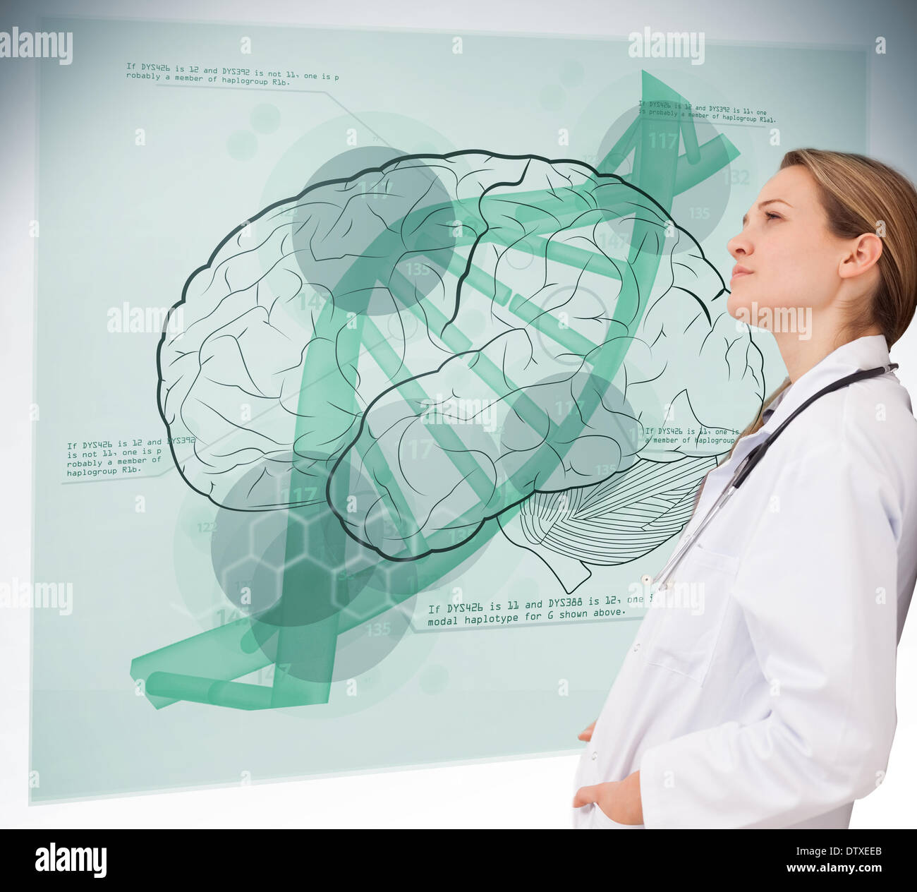 Consulenza medico brain interface Foto Stock