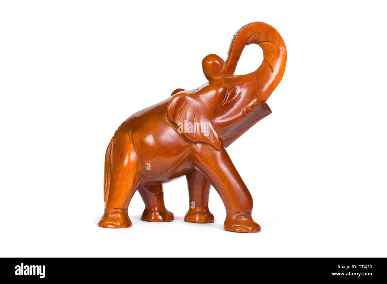 Statuetta di legno elephant Foto Stock