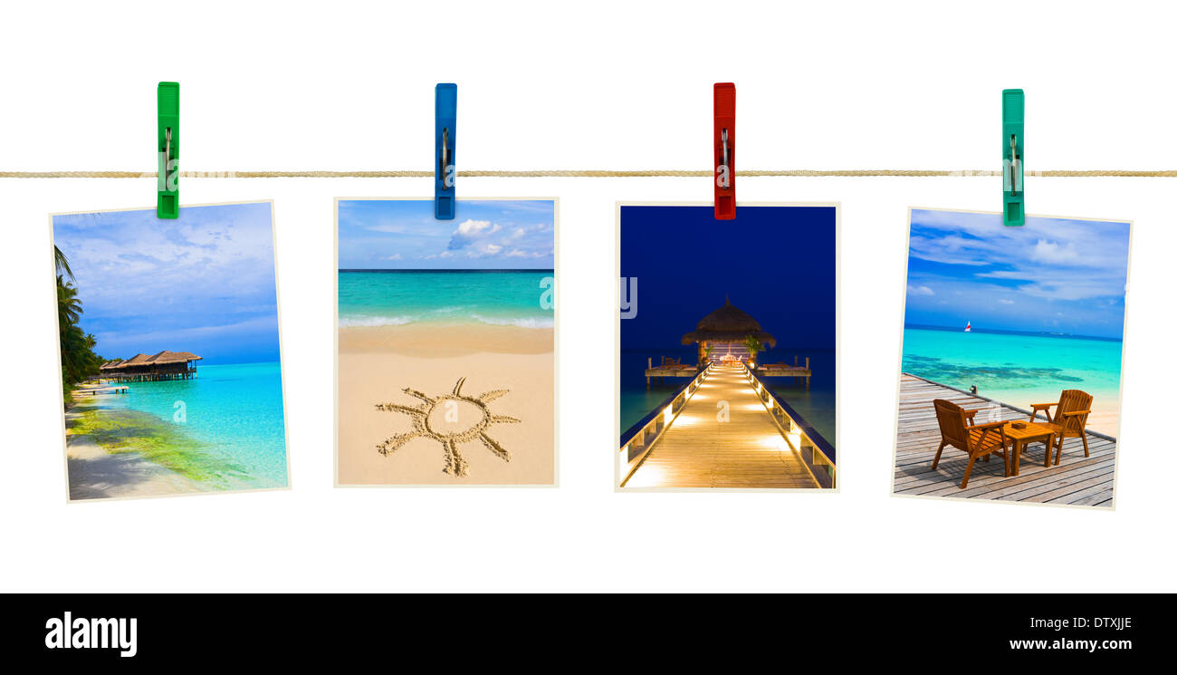 La fotografia naturalistica su clothespins Foto Stock