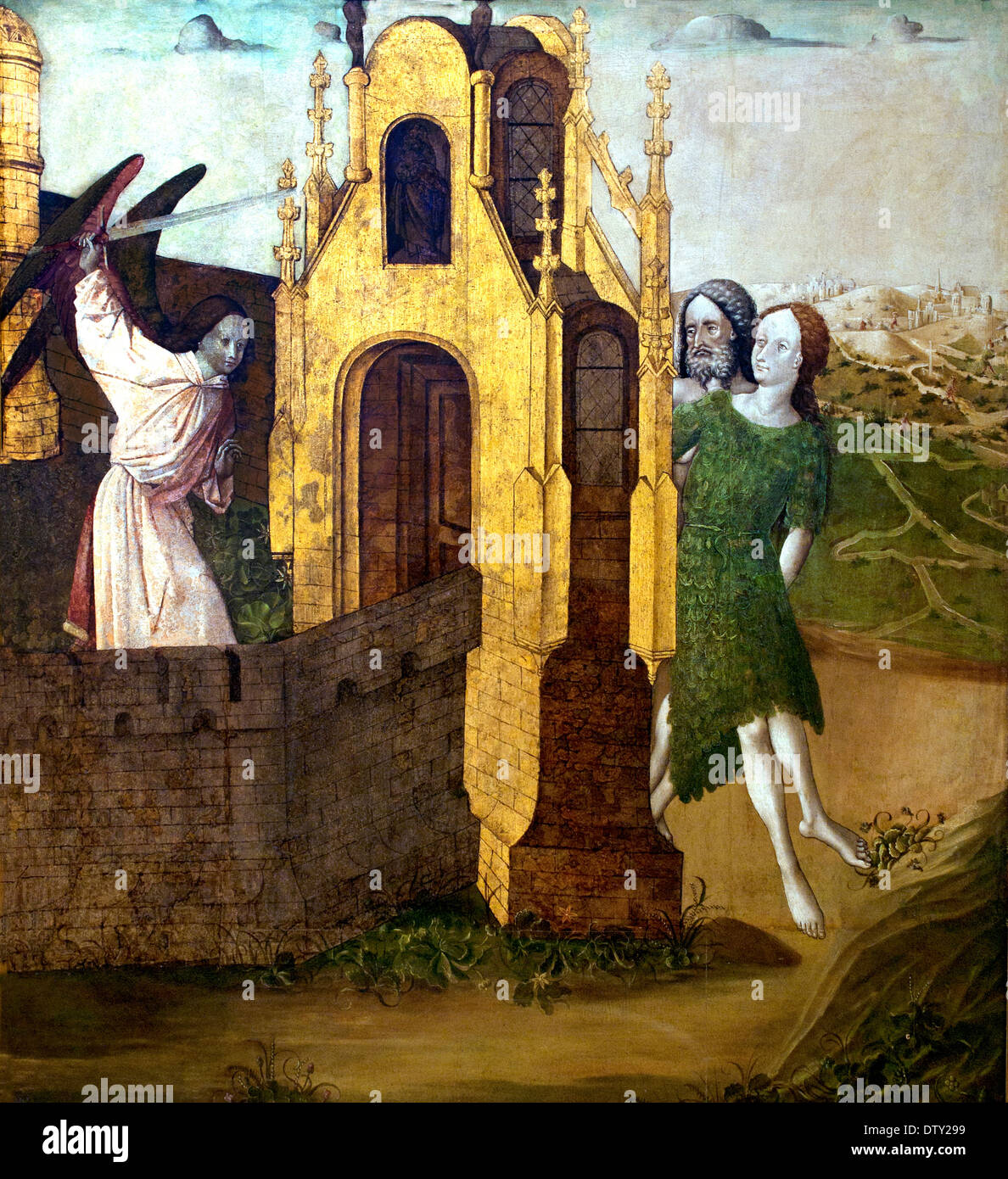 La Cacciata dal Paradiso 1450 in francese o in tedesco masters master Meister Germania Francia Foto Stock