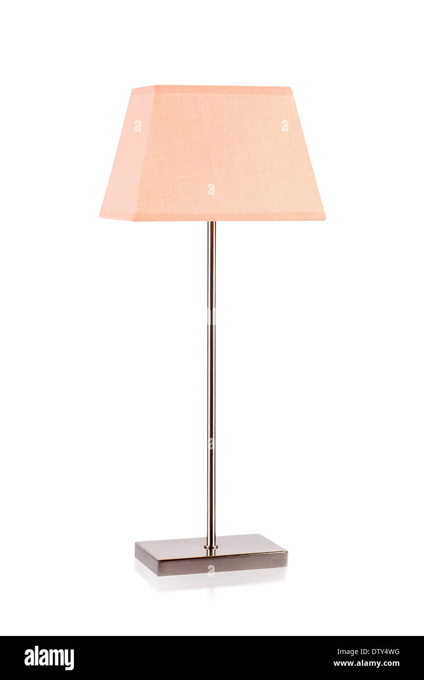 Colore arancio lampada da tavolo isolato su sfondo bianco Foto Stock