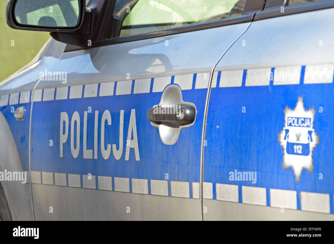 Foto della polizia polacca sign Foto Stock