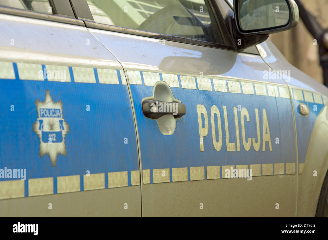 Foto della polizia polacca sign Foto Stock