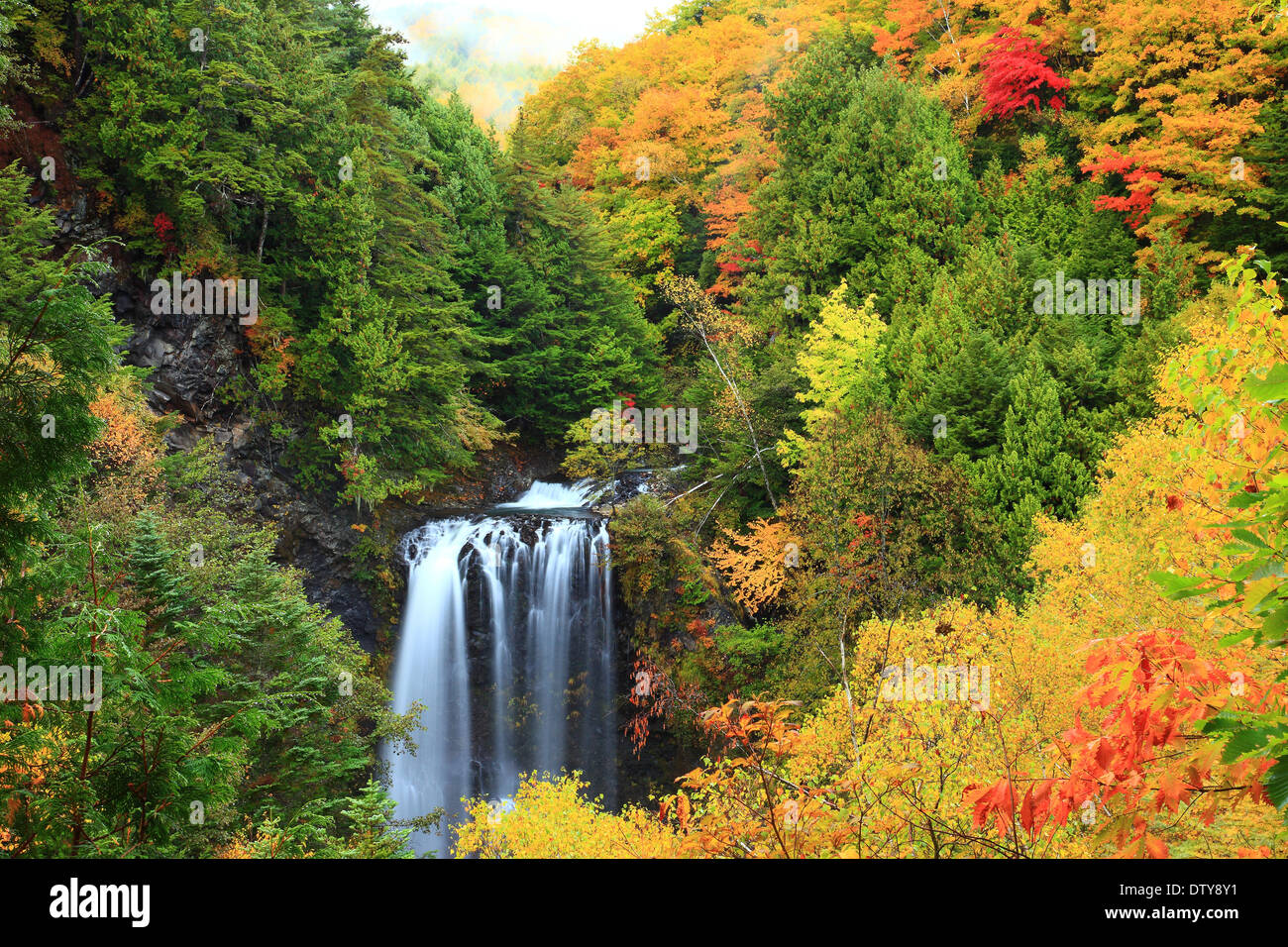 Zengoro cascata, Prefettura di Nagano Foto Stock