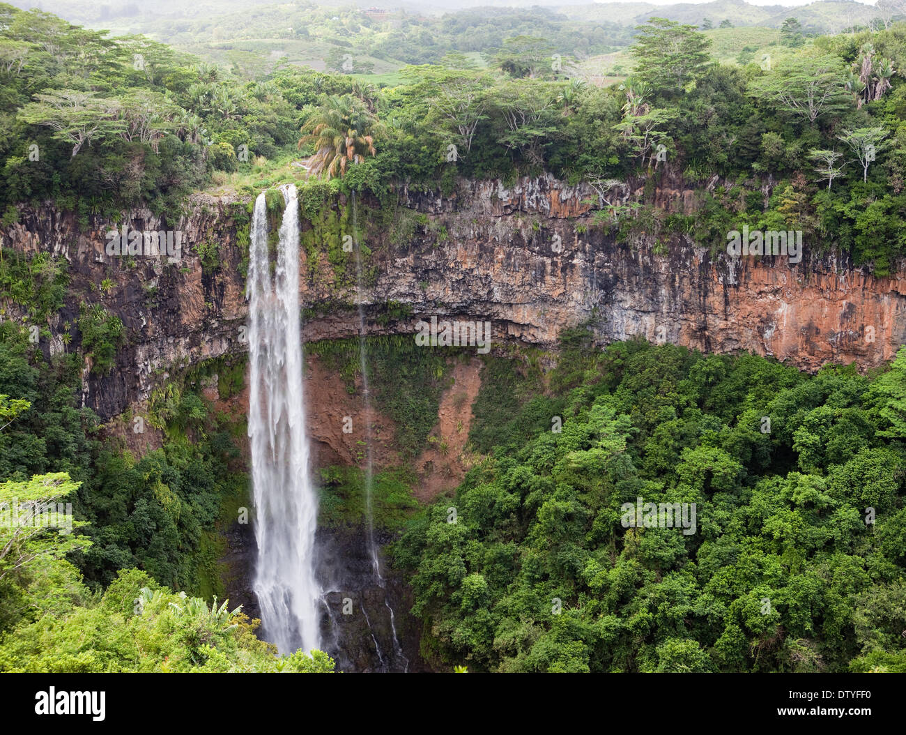 Chamarel cascate in Mauritius Foto Stock