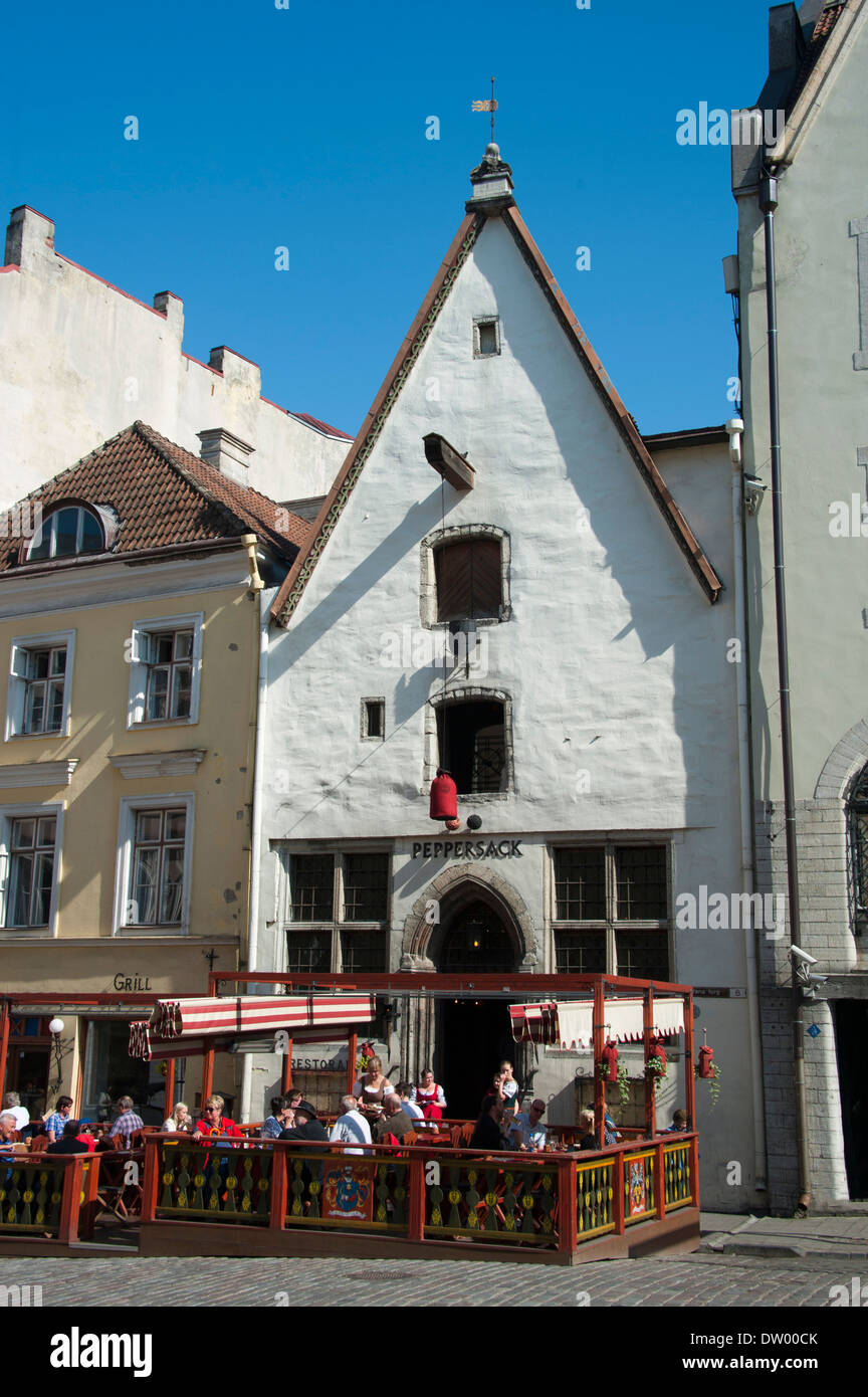 Ristorante Peppersack, Viru, Vana turg, Tallinn, Estonia, Stati Baltici Foto Stock