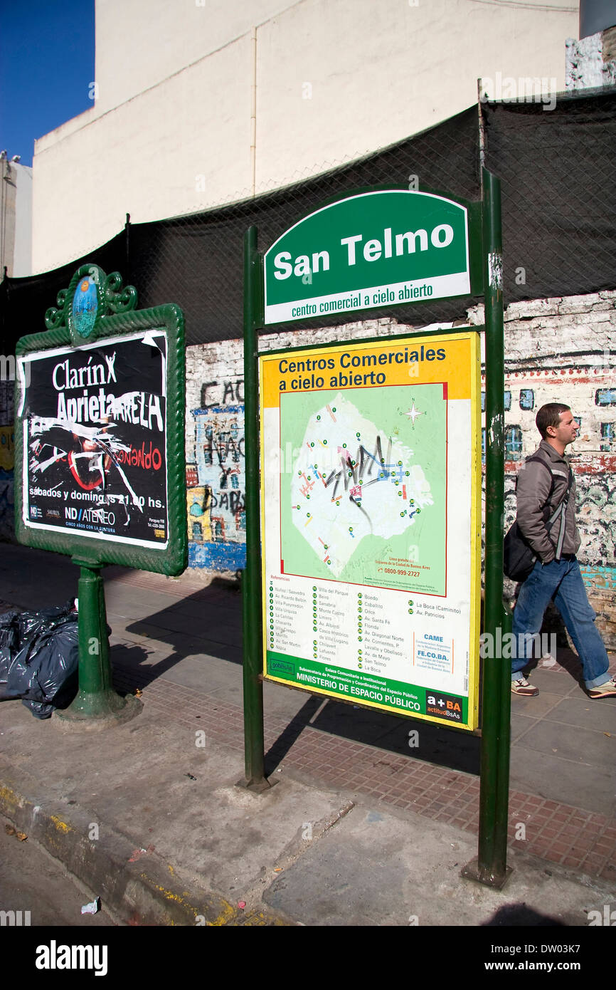 San Telmo quartiere, buenos aires, Argentina Foto Stock