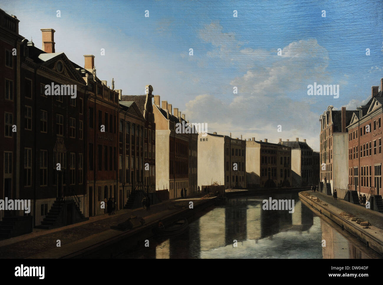 Gerrit Adriaensz Berckheyde (1638-1698). Pittore olandese. Il Golden piegare in Herengracht, Amsterdam, visto da est. Foto Stock