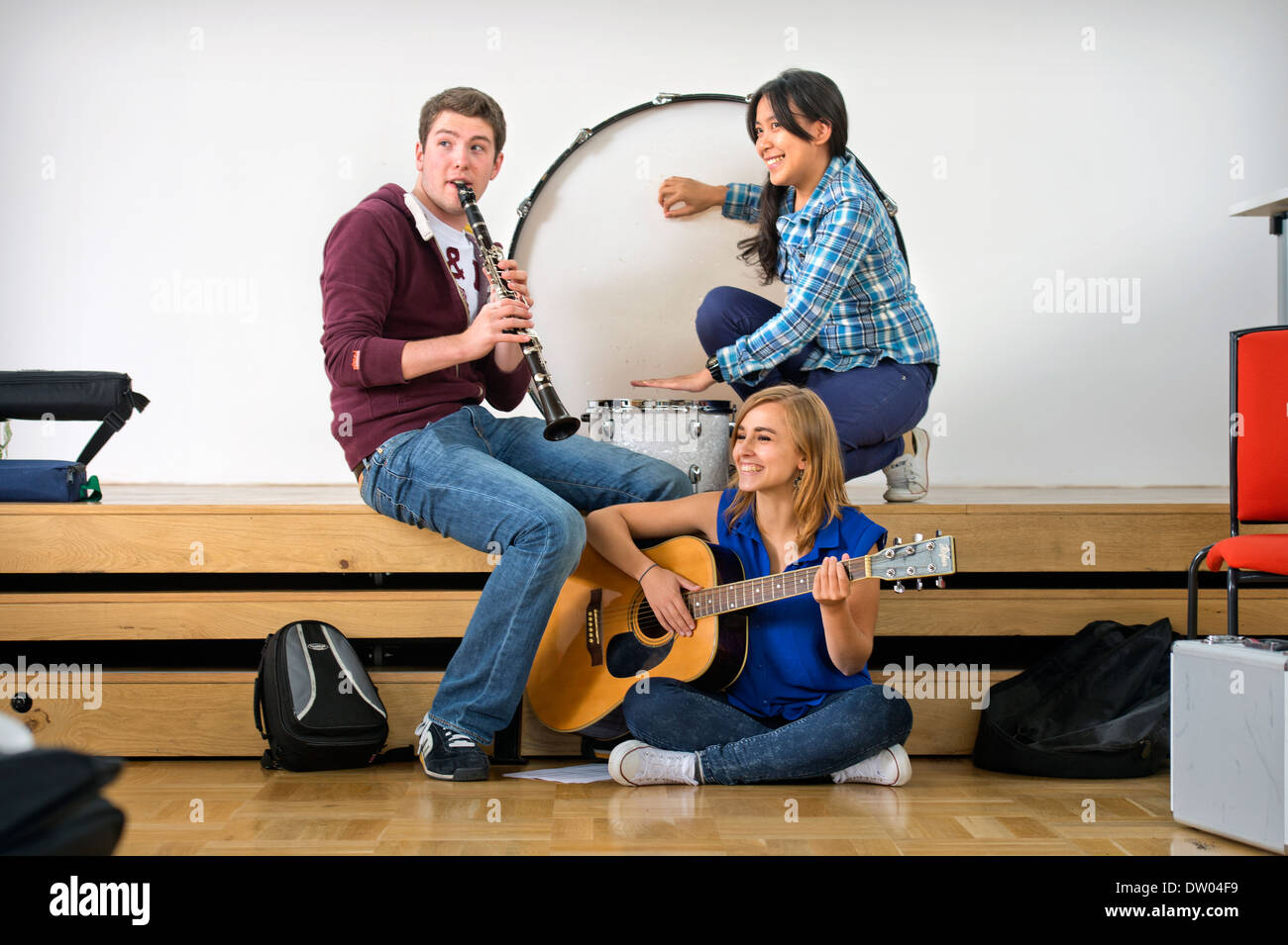 Studenti di Musica all'Università di Birmingham REGNO UNITO Foto Stock