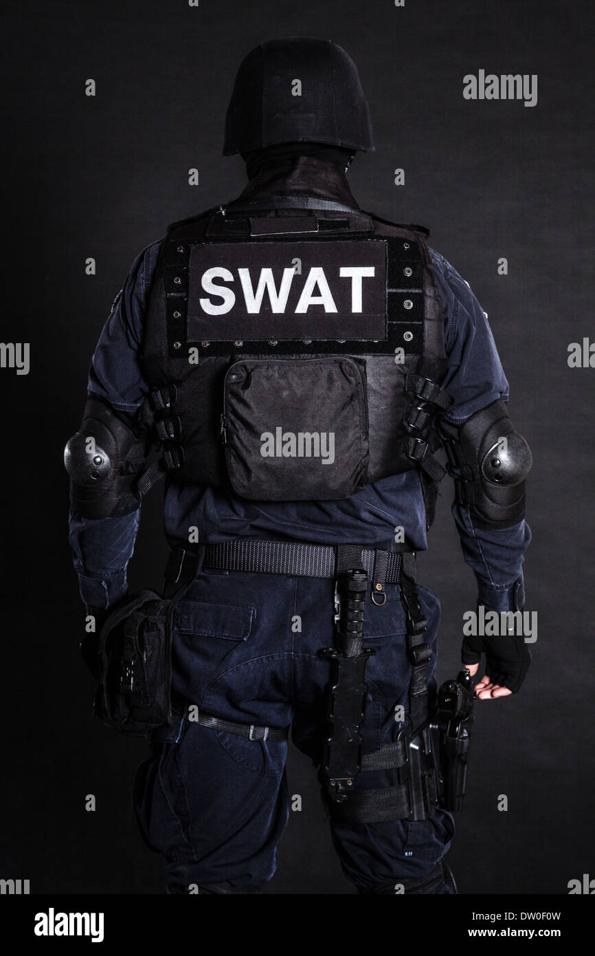 Ufficiale di SWAT Foto Stock