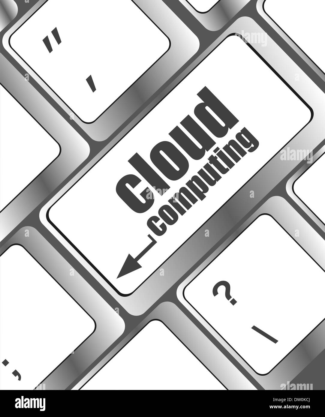 La tastiera del computer per il cloud computing Foto Stock