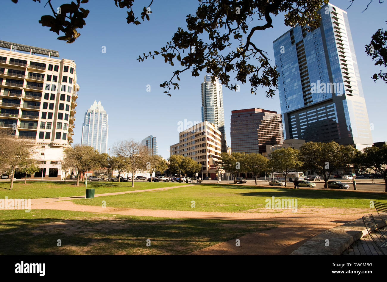Piazza della Repubblica Park di Austin in Texas Foto Stock