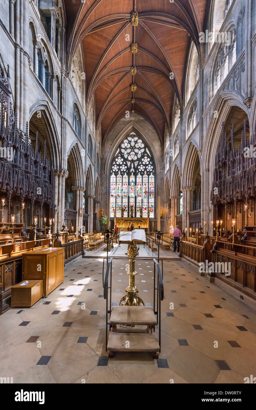 Interno della cattedrale di Ripon, Ripon, North Yorkshire, Inghilterra, Regno Unito Foto Stock