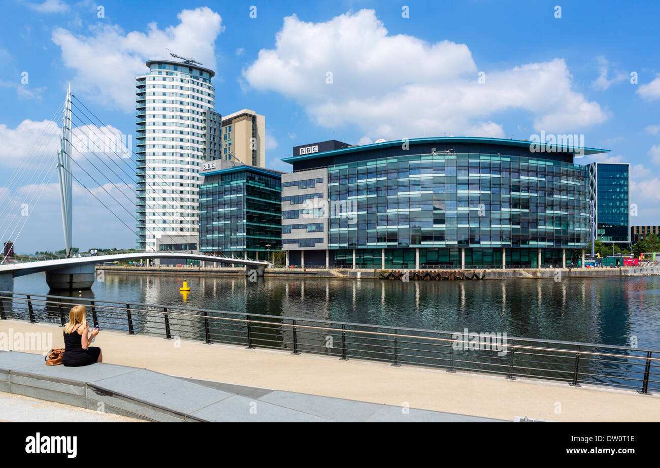 BBC Studios in MediaCityUK, Salford Quays, Manchester, Regno Unito Foto Stock