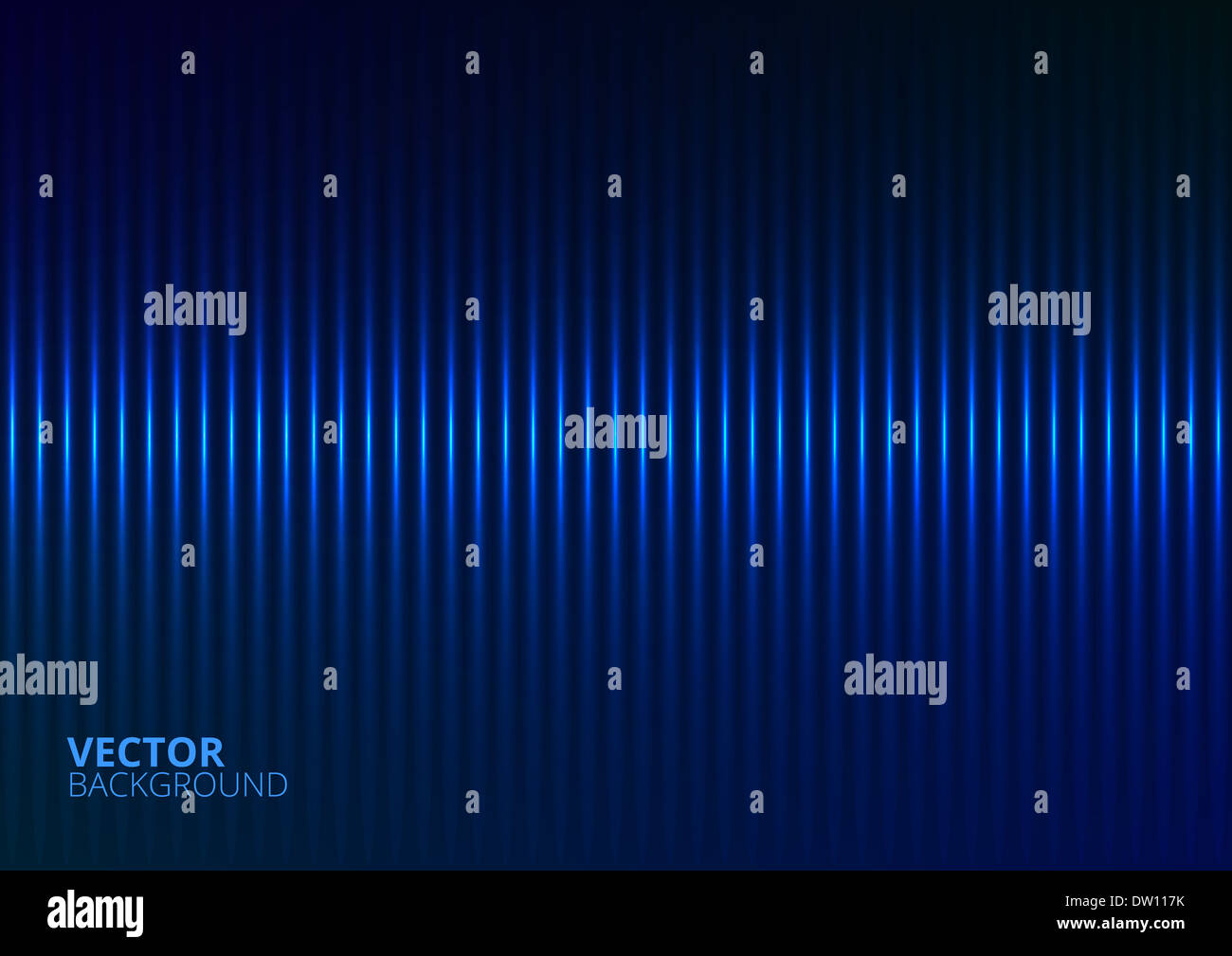 Illustrazione vettoriale di un blu musica equalizzatore Foto Stock