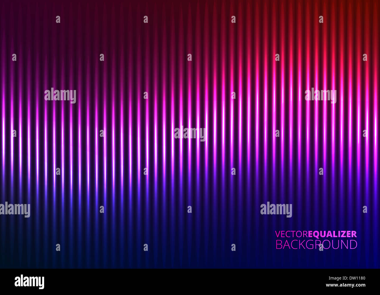 Illustrazione vettoriale di un viola musica equalizzatore Foto Stock