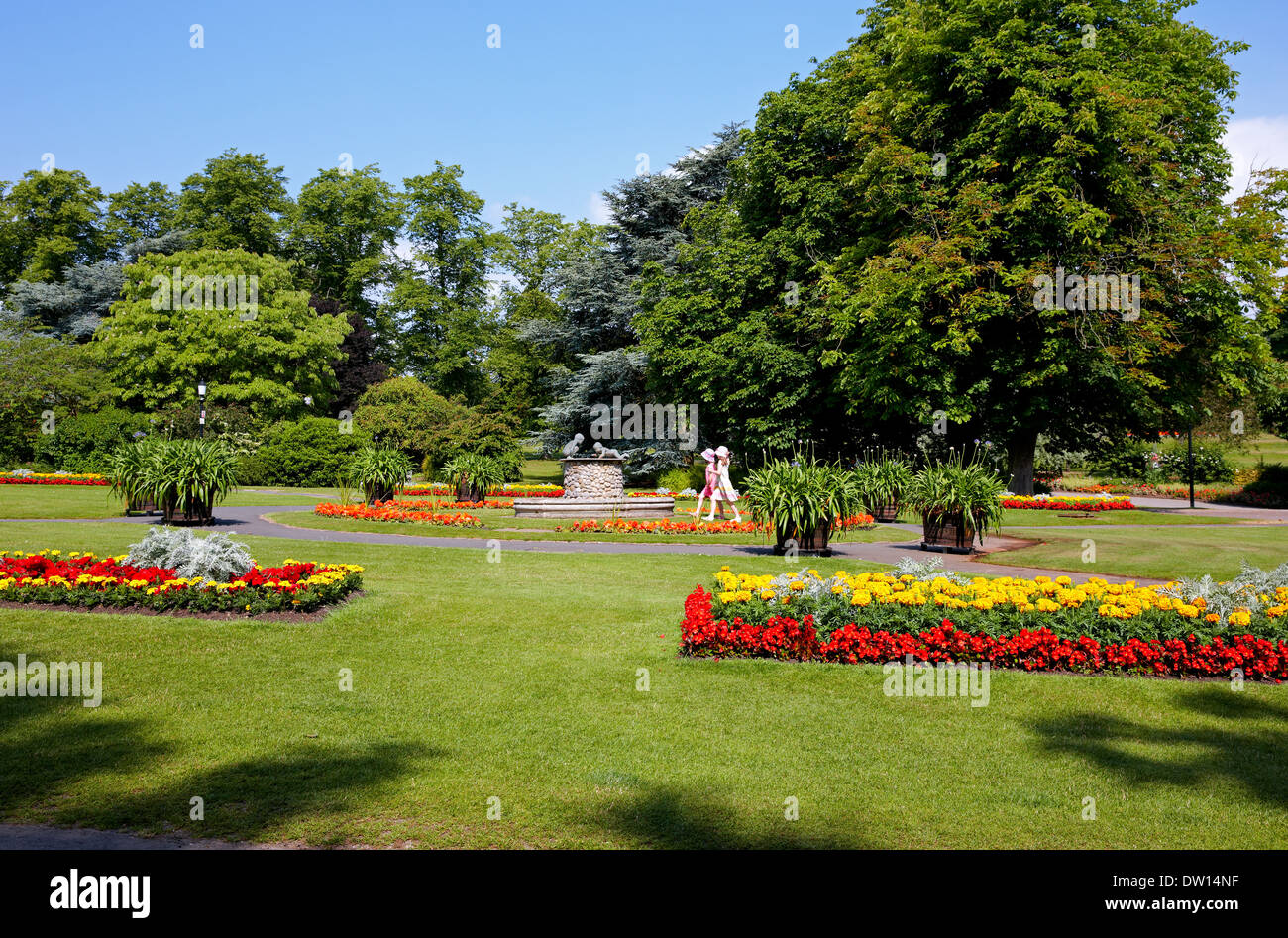 Valle di giardini in Harrogate, North Yorkshire Foto Stock