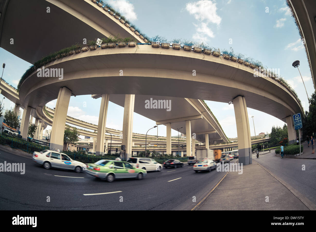 Al di sotto del viadotto Foto Stock