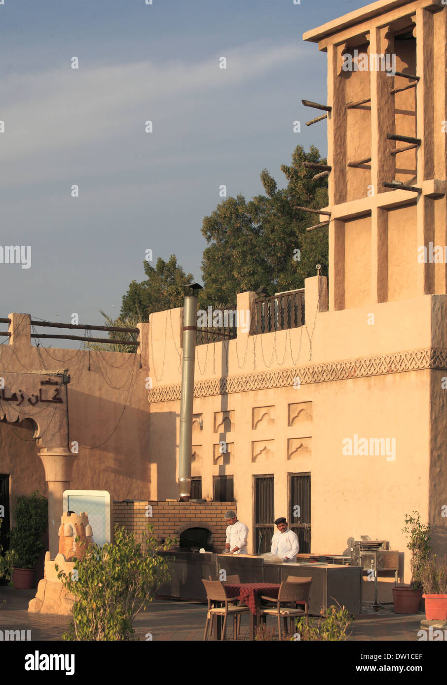 Emirati Arabi Uniti Dubai, Shindagha Area Patrimonio, Kan Zaman ristorante, Foto Stock