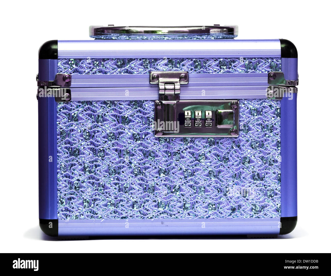 Violetta cassetta di sicurezza con lucchetto Foto stock - Alamy