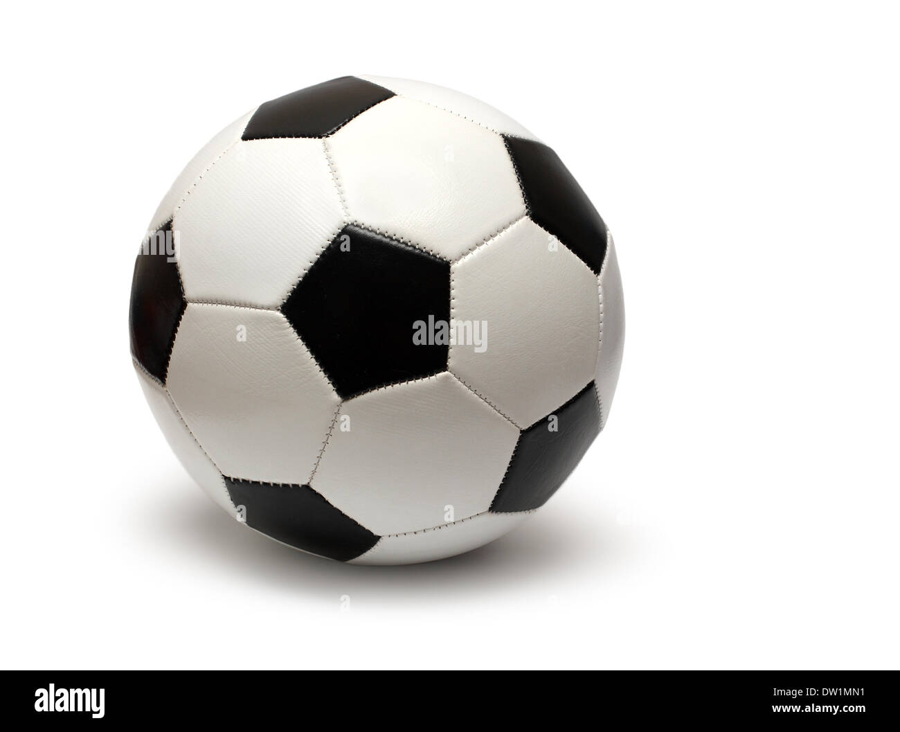 Il calcio in pelle pallone da calcio Foto Stock