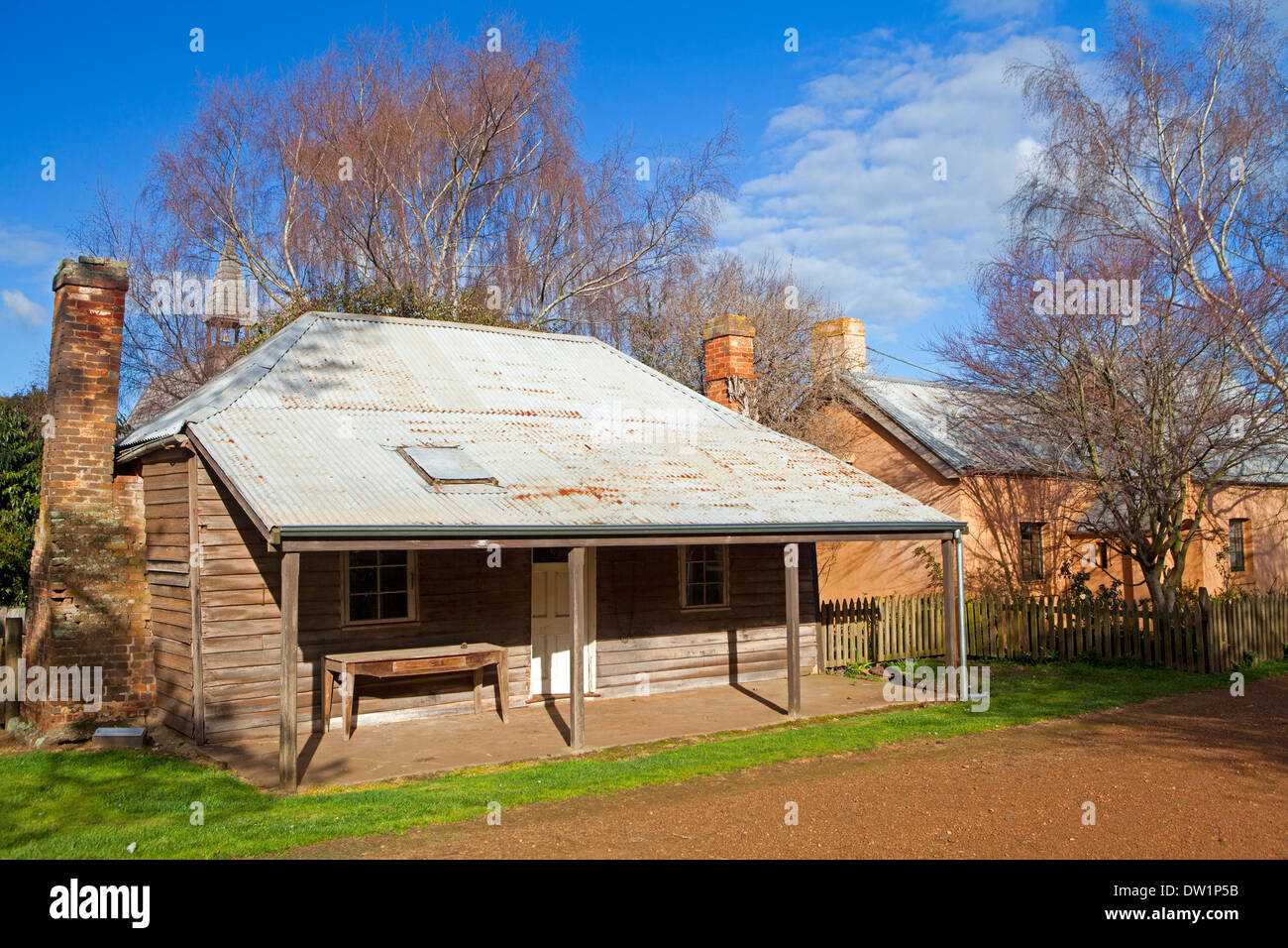 William Archer's cottage, l'originale fattoria sul patrimonio mondiale-elencati Brickendon Station Wagon Foto Stock