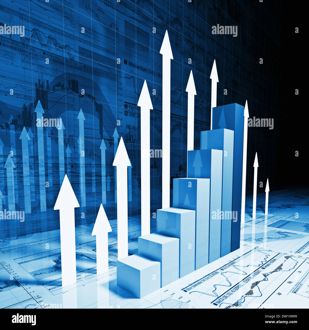 grafico finanziario Foto Stock