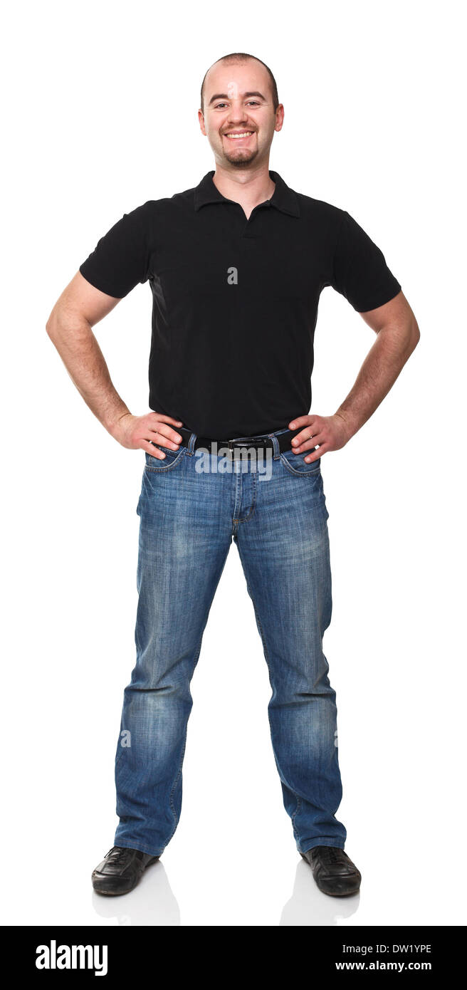 uomo sorridente Foto Stock