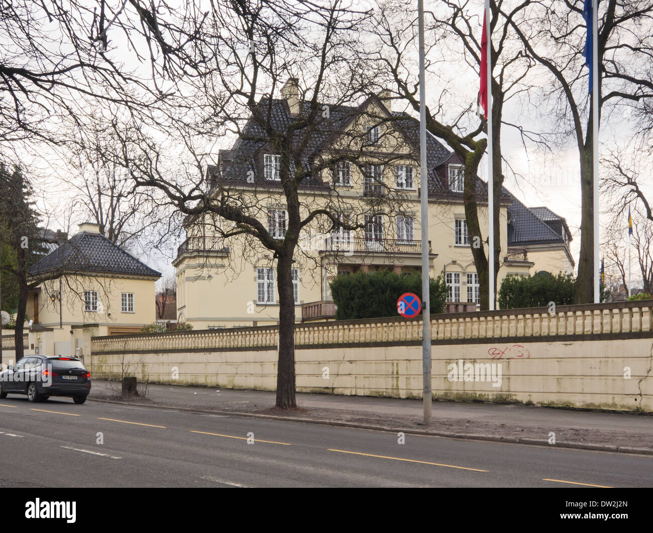 L'Ambasciata polacca in Oslo Norvegia Foto Stock