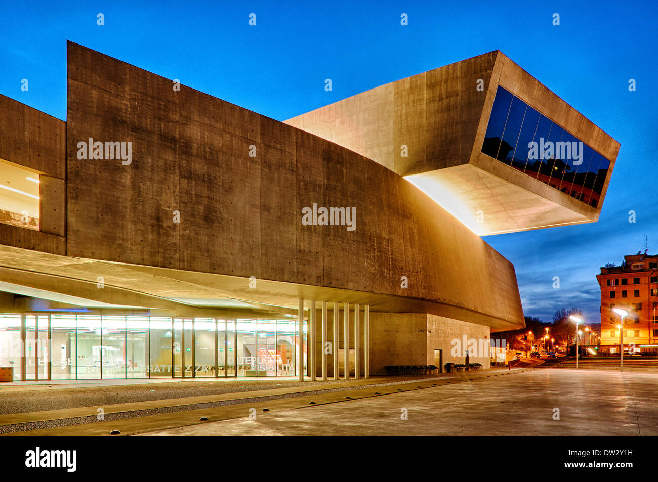 Il MAXXI - Museo Nazionale del XXI secolo arti, Roma Italia Foto Stock