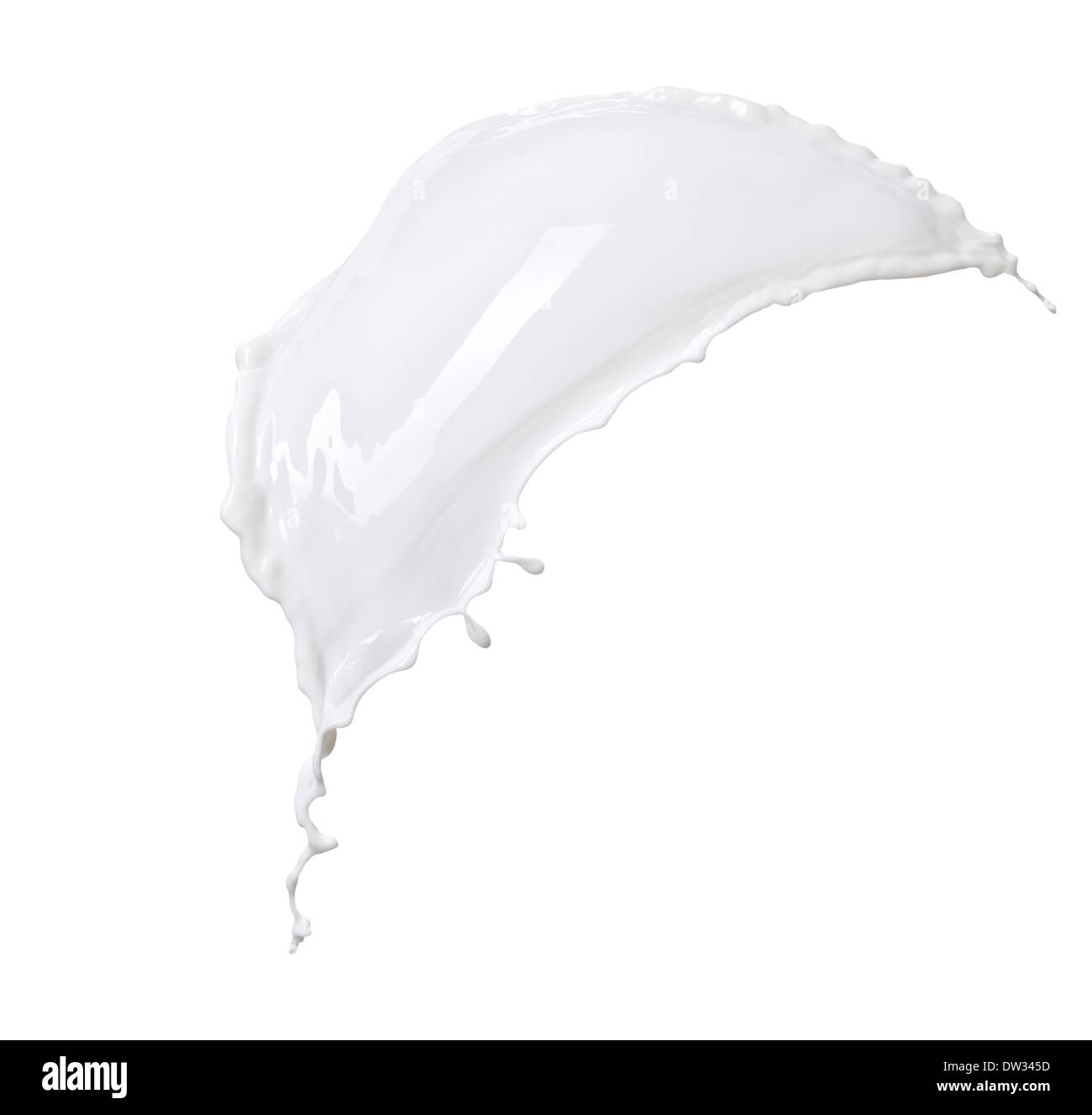 Bianco latte isolati su sfondo bianco Foto Stock