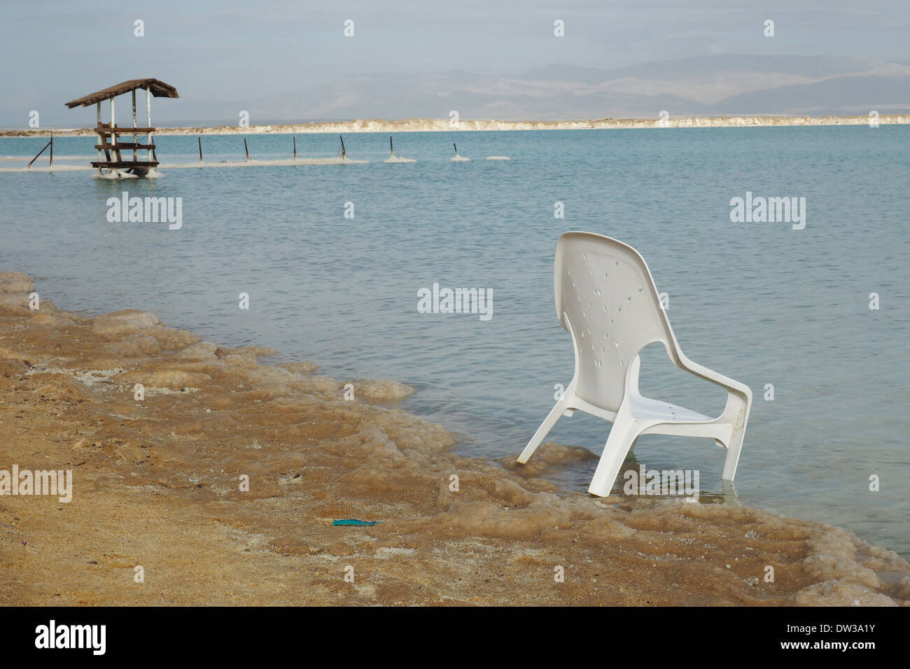 Litorale del Mar Morto Israele Foto Stock