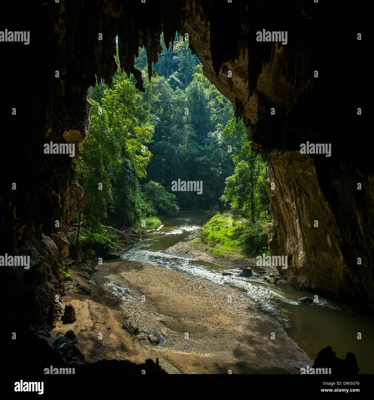 Grotta di Lod in Sappong, Thailandia del Nord Foto Stock
