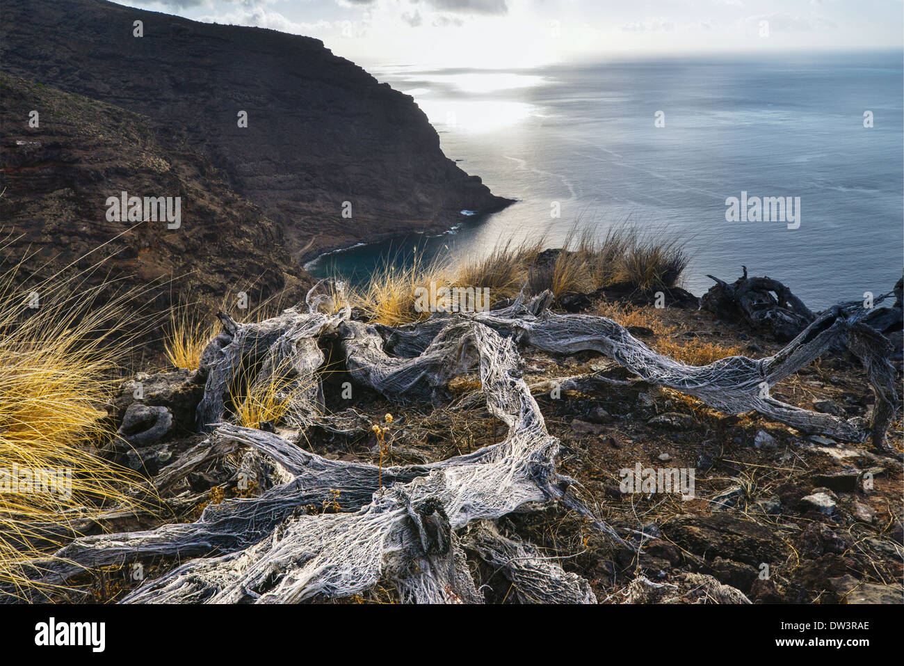 St Helena Sud Atlantico vista dalla scogliera vicino a Jamestown Foto Stock
