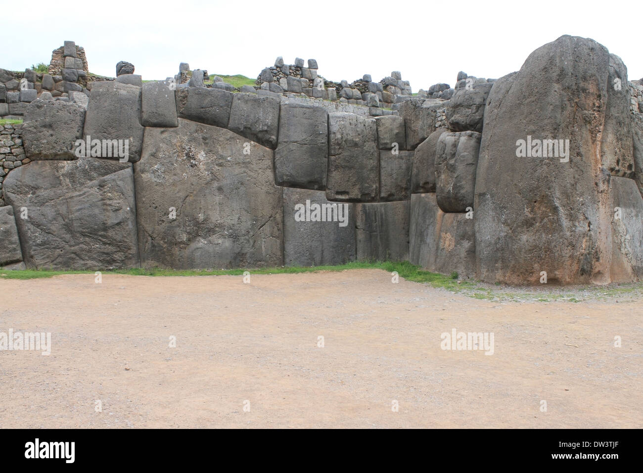 Machu Picchu concio pietre tagliate a mettere insieme senza malta Foto Stock