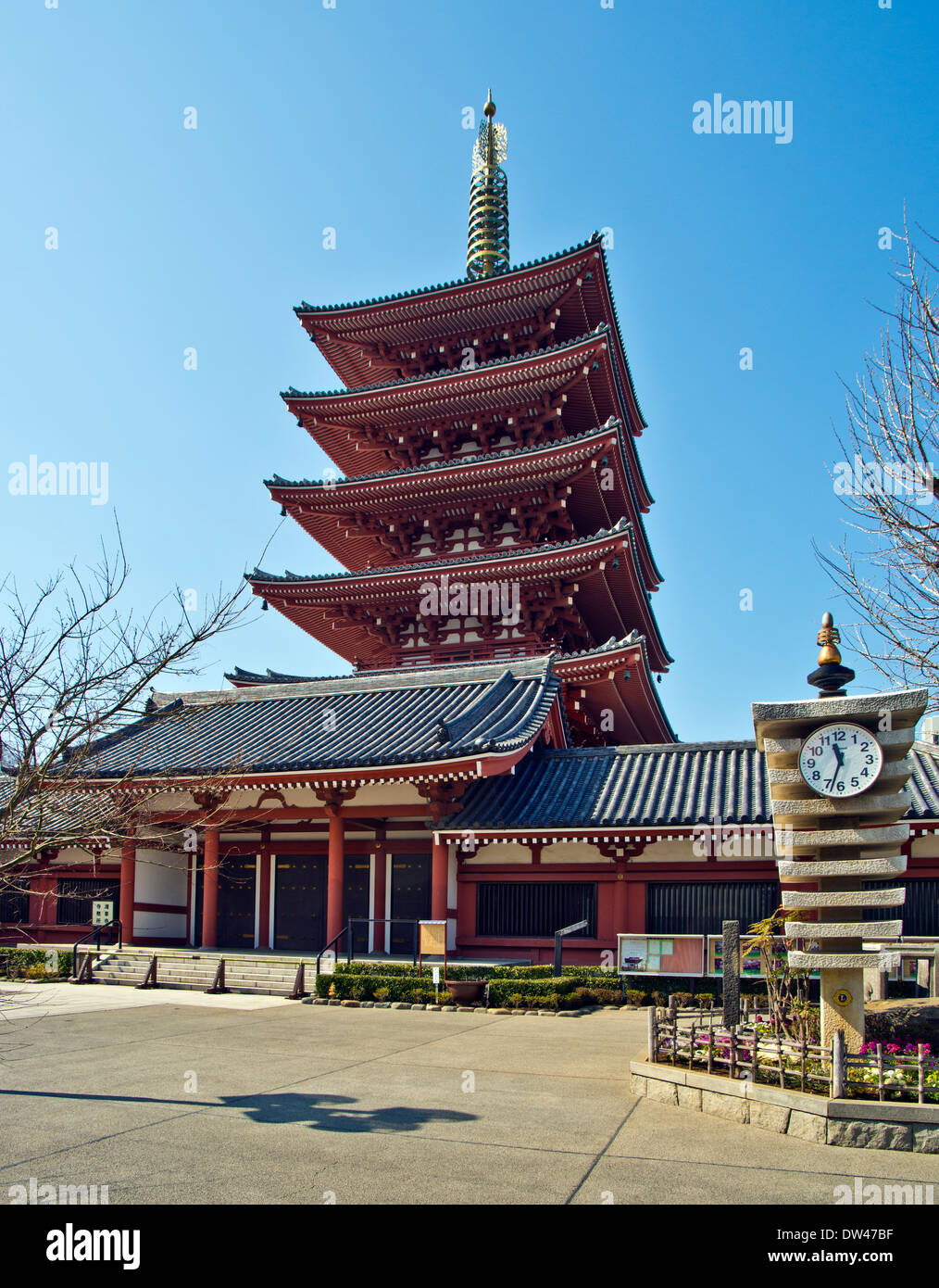 Tempio di Asakusa Kannon e la Pagoda, Tokyo, Giappone Foto Stock