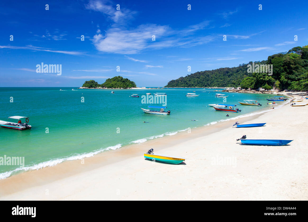 Teluk Nipah Beach sull Isola di Pangkor, Perak, Malaysia Foto Stock