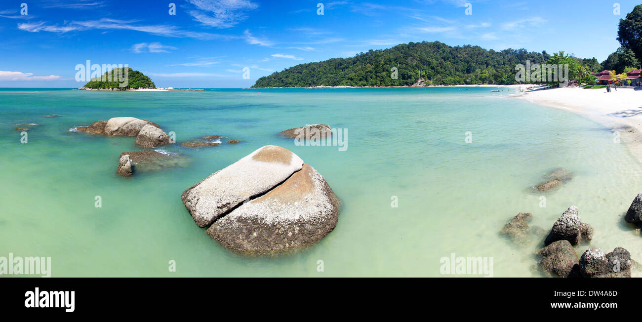 Coral Beach sull Isola di Pangkor, Perak, Malaysia Foto Stock