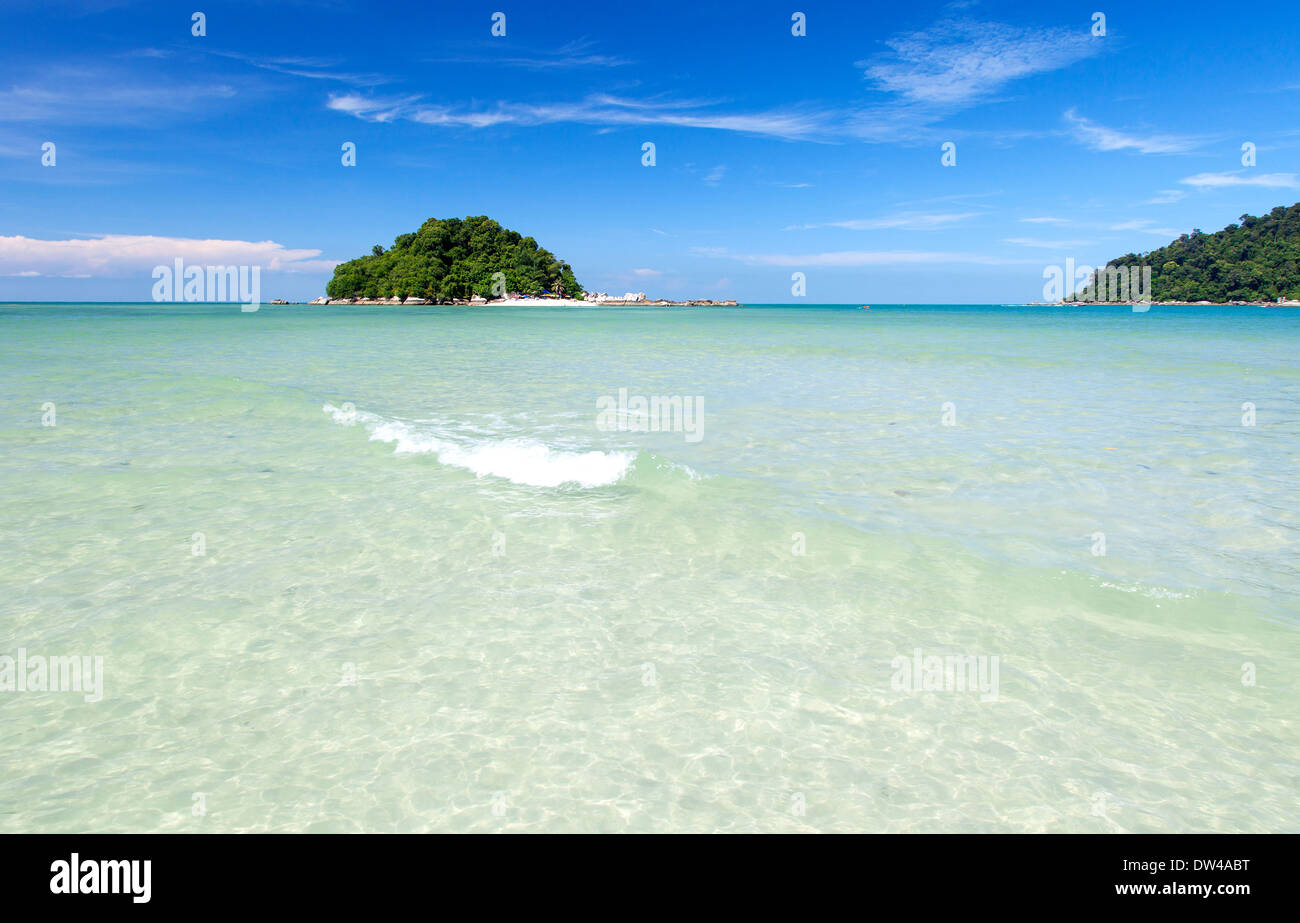 Coral Beach sull Isola di Pangkor, Perak, Malaysia Foto Stock