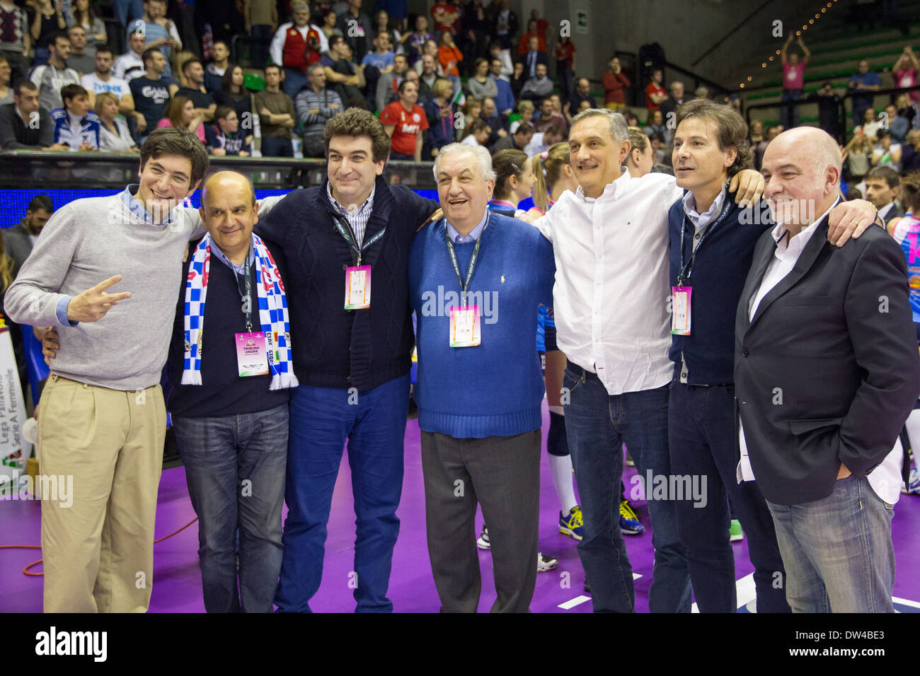 Cerimonia premiazione Coppa Italia Femminile di Pallavolo Foto Stock