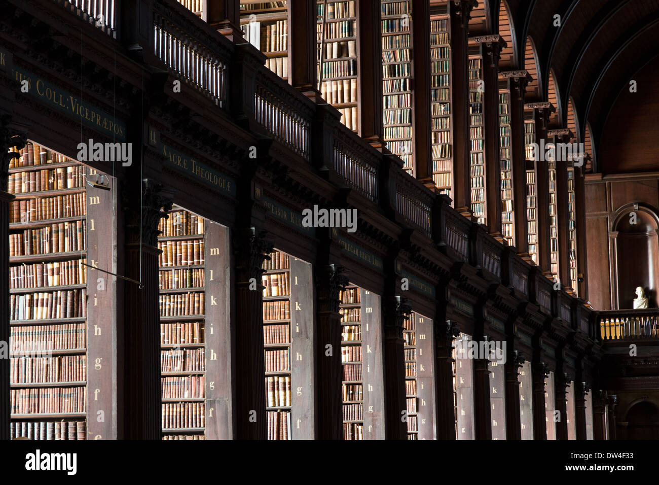 Biblioteca del Trinity College a Dublino, Irlanda Foto Stock