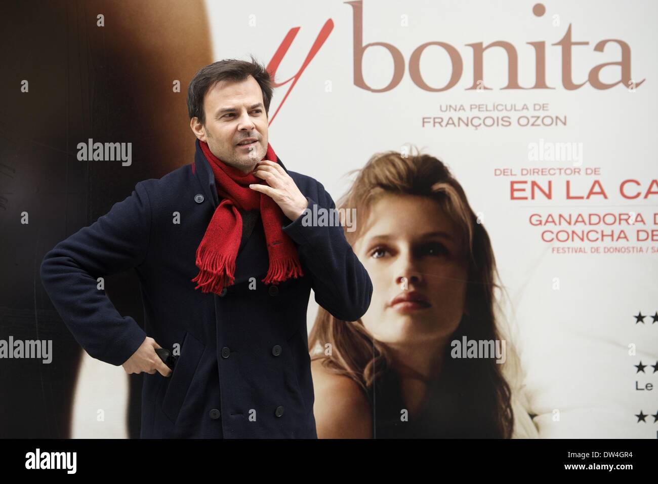 27 febbraio 2014 - Madrid, Madrid, Spagna - direttore francese Francois pone di ozono durante il photocall di "Jeune et Jolie" a Madrid il 27 febbraio 2014 (credito Immagine: © Jack Abuin/ZUMAPRESS.com) Foto Stock