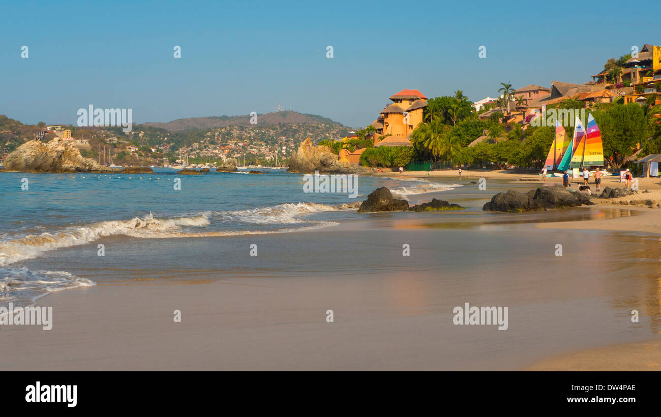 Playa La Ropa, Zihuatanejo, Guerrero, Messico Foto Stock