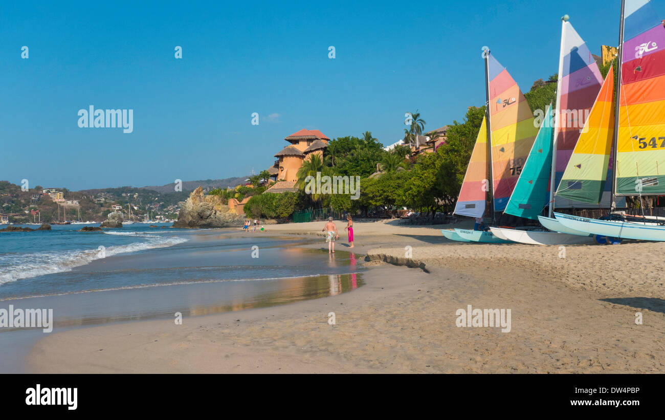 Playa La Ropa, Zihuatanejo, Guerrero, Messico Foto Stock