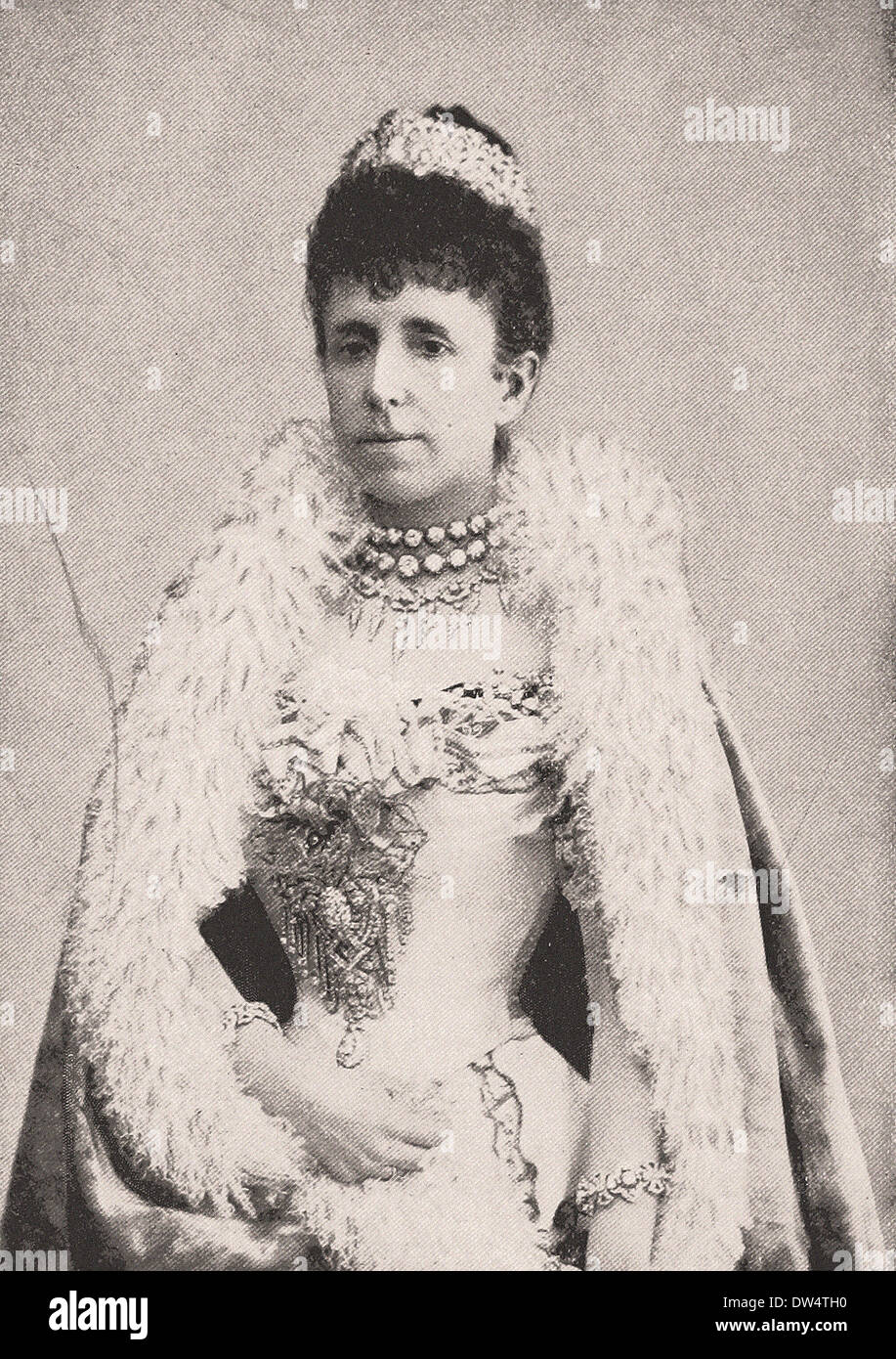 Ritratto della regina Régent Maria Cristina di Spagna - American incisione XIX secolo Foto Stock