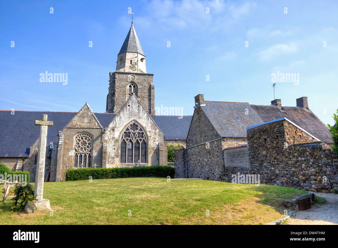 Chiesa di Saint Suliac Brittany Foto Stock