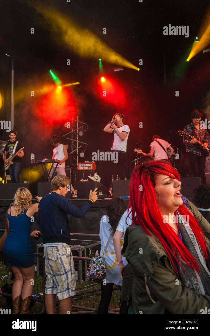 'Salvataggio Aimee' sul palco del 2009 'Leefest'. Foto Stock