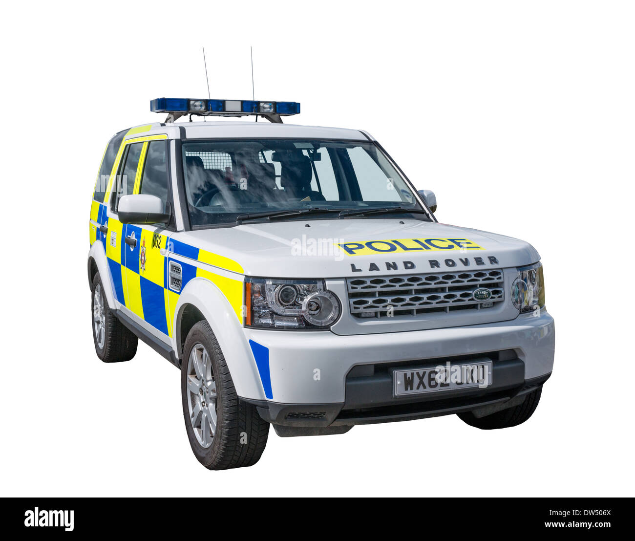 Un taglio fuori di una polizia di wiltshire Land Rover Discovery, REGNO UNITO Foto Stock