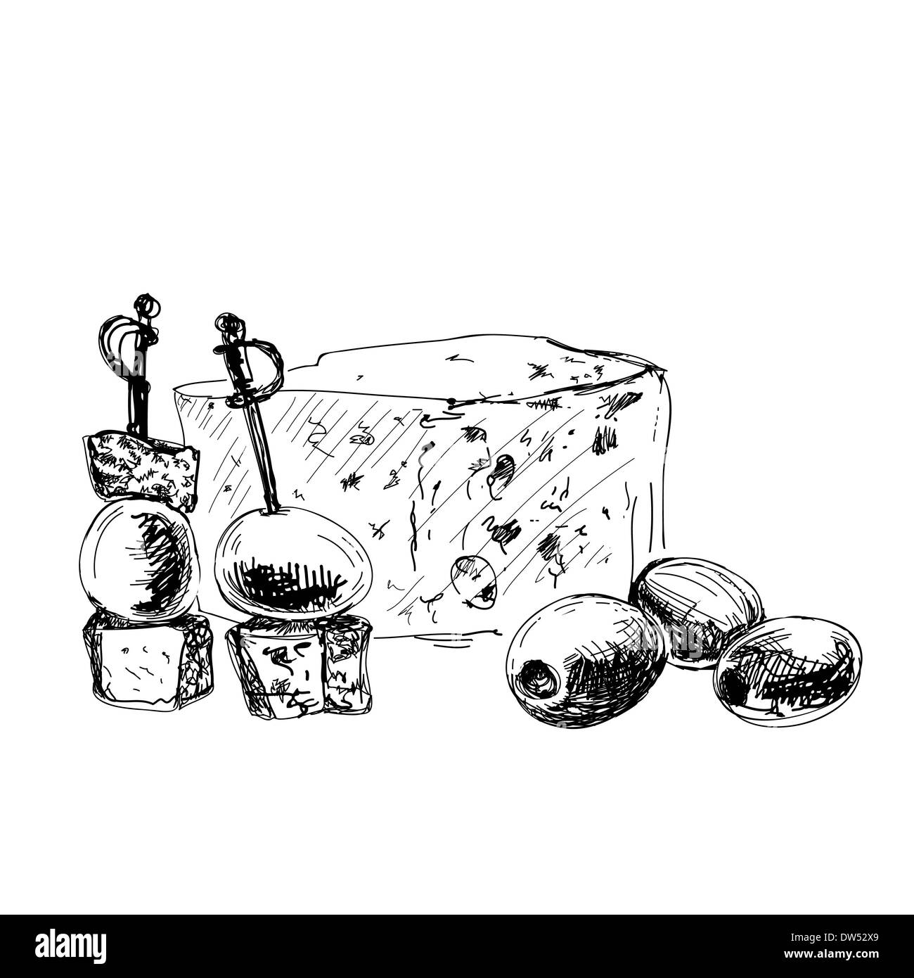 Dorblu. Disegnata a mano illustrazione Foto Stock